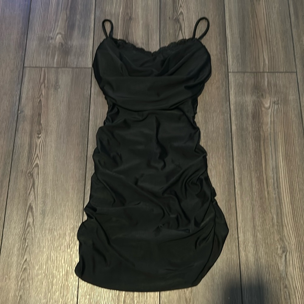 Black mini dress